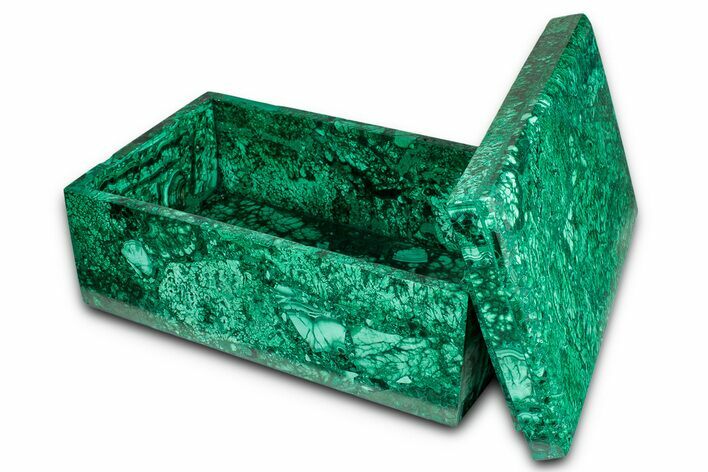 Wide Malachite Jewelry Box - DR Congo #335720